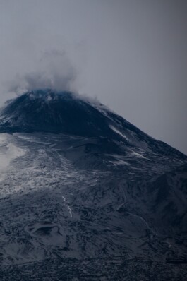 Top of Etna in the vinter